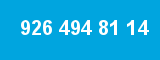 926 494 81 14 926 494 81 14